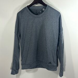 Grey long sleeve Lightweight crewneck running sweatshirt Size medium Striped